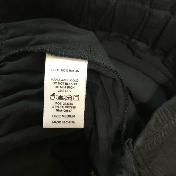 Shinestar Women's Pants Elastic Waist Pockets Regular Fit Black Size Medium NWT - Picture 9 of 9